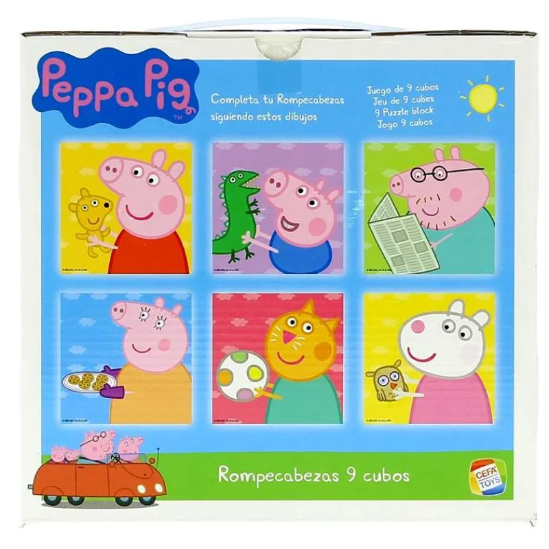 CEFA Puzzles Y Construcciones-Peppa Pig Rompecabezas de 9 cubos