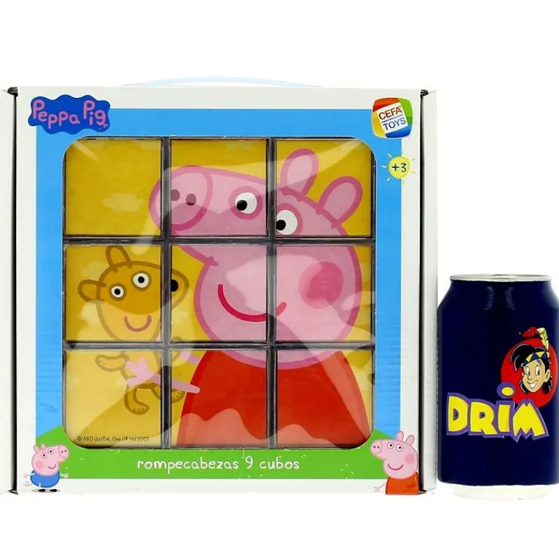 CEFA Puzzles Y Construcciones-Peppa Pig Rompecabezas de 9 cubos