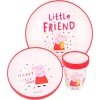 STOR Vajillas Infantiles-Peppa Pig Vajilla 3 Piezas Antideslizante