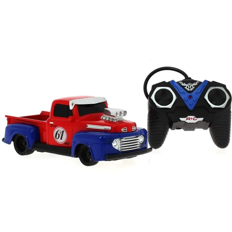 SELECCION DRIM Coches Radio Control (R/C)-Pick-Up American Vintage Roja R/C a Escala 1:24