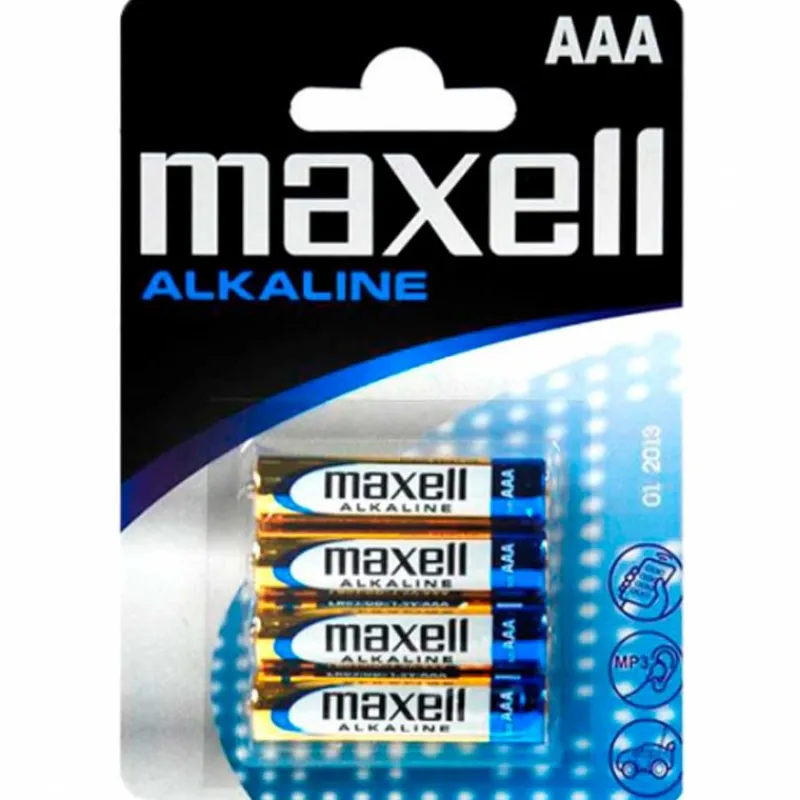 MAXELL Baterías, Pilas Y Papel De Regalo-Pilas 4 Uds AAA R03