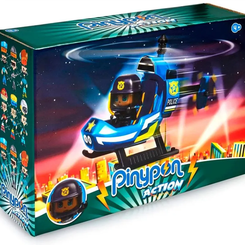 FAMOSA Muñecas-Pinypon Action Helicóptero de Policía