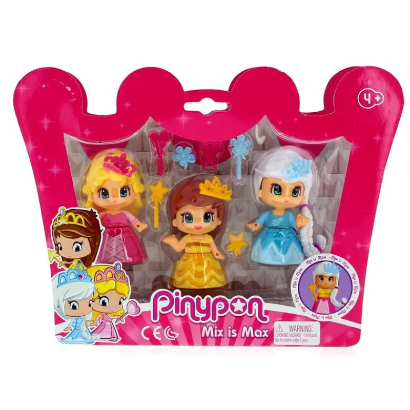 FAMOSA Muñecas-Pinypon Pack 3 Princesas