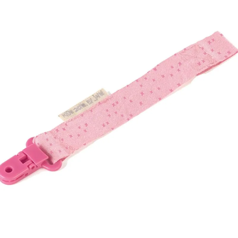Pinza Portachupetes Tejido Rosa*JANE Clearance