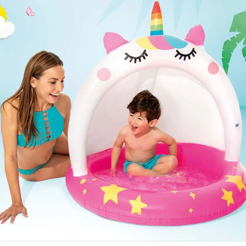 INTEX Aire Libre-Piscina Gato Unicornio 102 cm