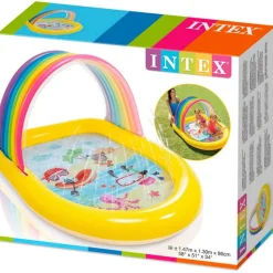 INTEX Aire Libre-Piscina Hinchable Arcoíris 147x130x86 cm