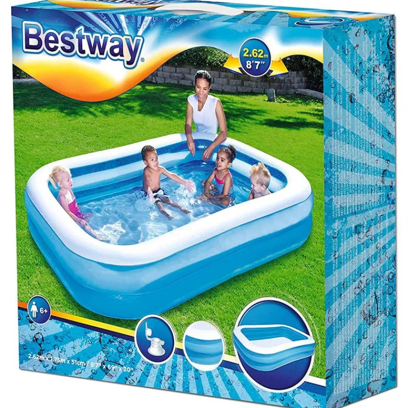 BESTWAY Aire Libre-Piscina Hinchable 262x175x56 cm