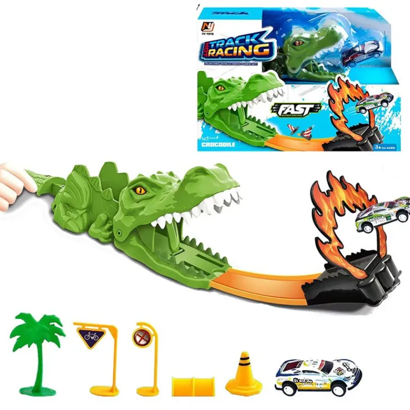Pista de Carreras con Dinosaurio*DRIM DISCOUNT Outlet