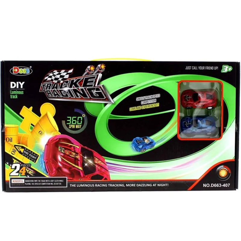 DRIM DISCOUNT Vehículos, Trenes Y Parkings-Pista Loopings con Luz