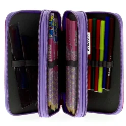 SELECCION DRIM Escolar-Pitufina Estuche Triple Lleno