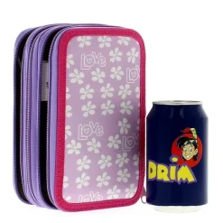 SELECCION DRIM Escolar-Pitufina Estuche Triple Lleno