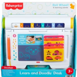 FISHER PRICE Escolar|Primera Infancia Y Preescolar-Pizarra Escritorio Aprende y Garabatea