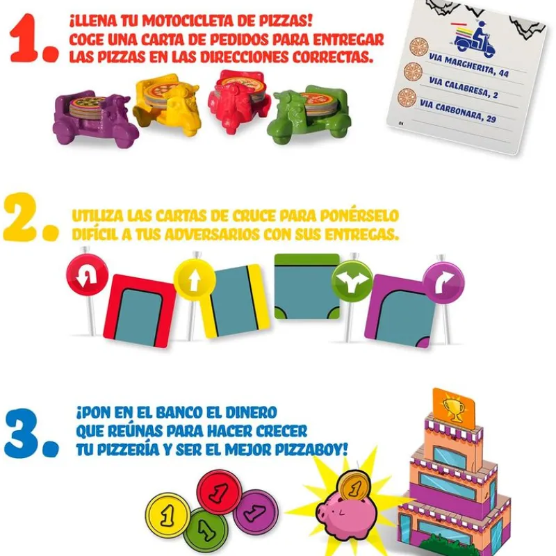Pizza Boy City Mission Juego Mesa*CREATIVE TOYS Discount