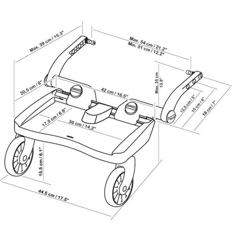 Plataforma Maxi para sillita o cochecito Black*LASCAL Discount