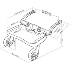 LASCAL Accesorios Y Complementos Para El Paseo-Plataforma Mini 3D para sillita o cochecito Gris