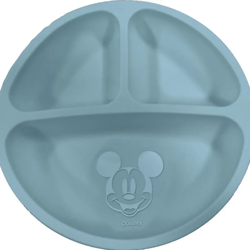 STOR Vajillas Infantiles-Plato compartimentos silicona Mickey Mouse