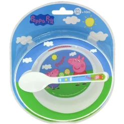STOR Vajillas Infantiles-Plato con cuchara microondas Peppa Pig