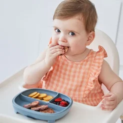 Plato de silicona 2 en 1 con compartimentos extraíbles Azul*B.BOX Hot