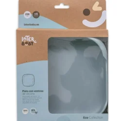 Plato llano silicona antideslizamiento Azul*INTERBABY Clearance
