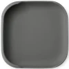 INTERBABY Vajillas Infantiles-Plato llano silicona antideslizamiento Gris