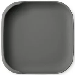 INTERBABY Vajillas Infantiles-Plato llano silicona antideslizamiento Gris
