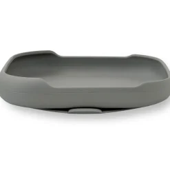 INTERBABY Vajillas Infantiles-Plato llano silicona antideslizamiento Gris