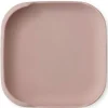 INTERBABY Vajillas Infantiles-Plato llano silicona antideslizamiento Rosa