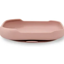 INTERBABY Vajillas Infantiles-Plato llano silicona antideslizamiento Rosa