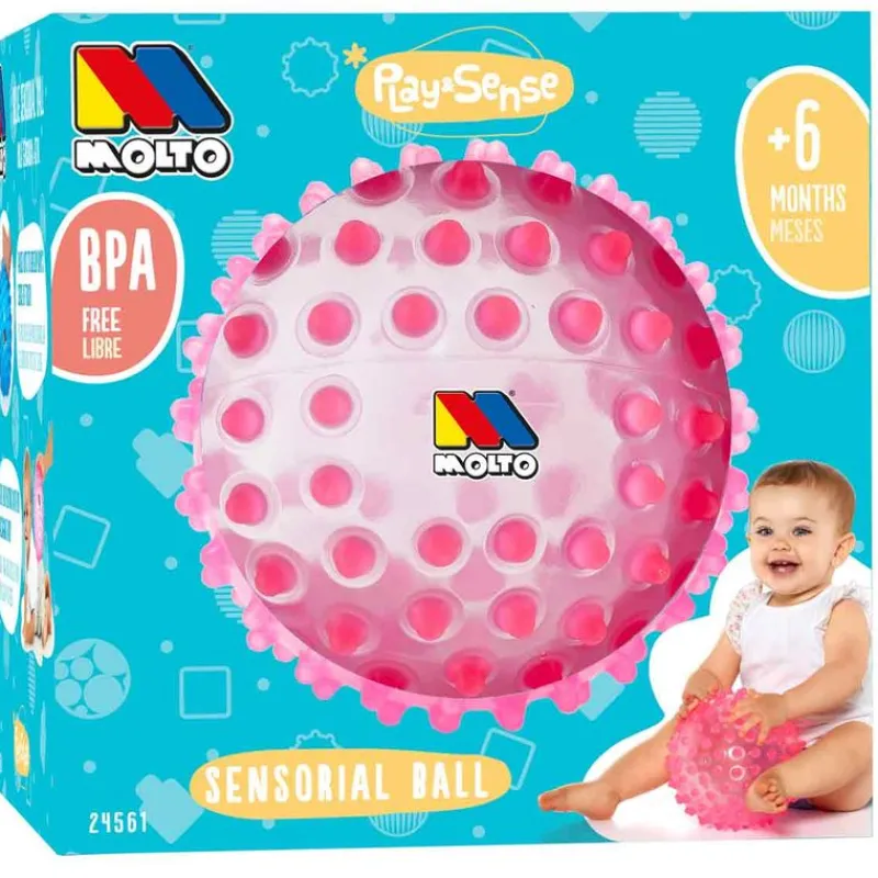 MOLTO Primera Infancia Y Preescolar-Play & Sense Pelota Sensorial Rosa