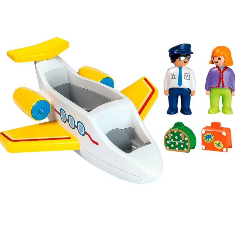 PLAYMOBIL Playmobil-1.2.3 Avión con Pasajero