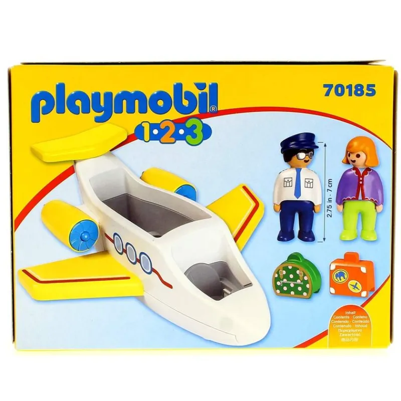 PLAYMOBIL Playmobil-1.2.3 Avión con Pasajero