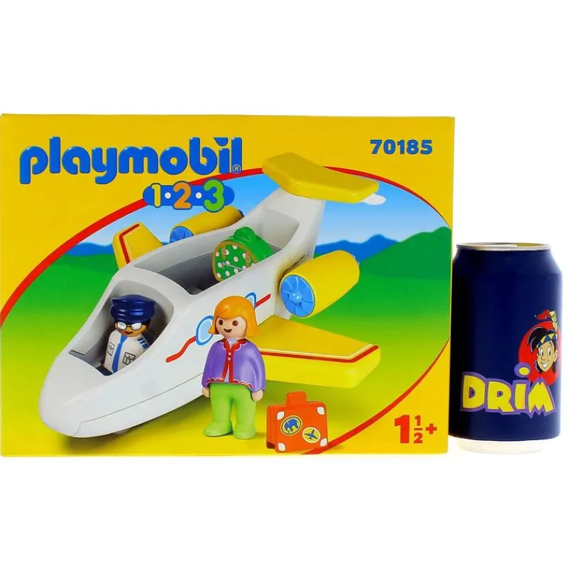 PLAYMOBIL Playmobil-1.2.3 Avión con Pasajero