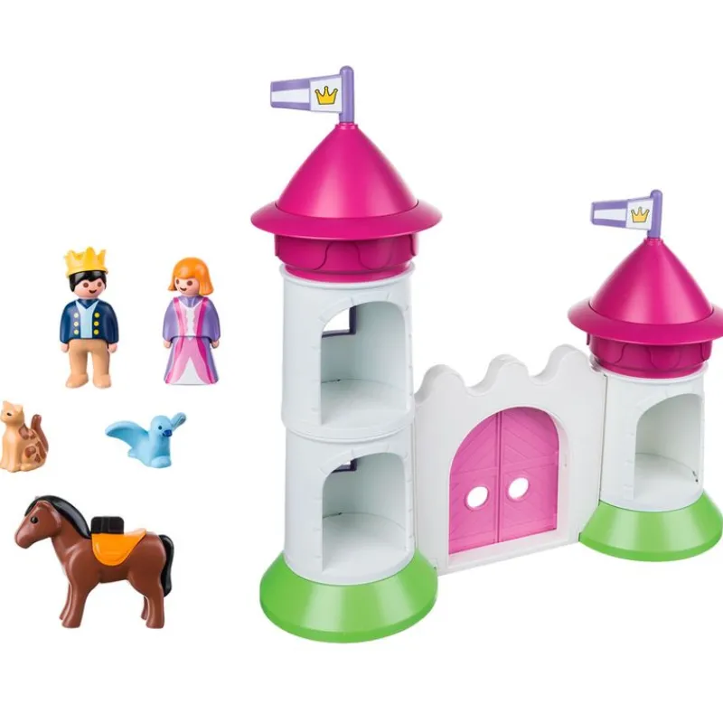 PLAYMOBIL Playmobil-1.2.3 Castillo con Torre Apilable
