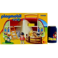 PLAYMOBIL Playmobil-1.2.3 Mi Primera Granja Maletín