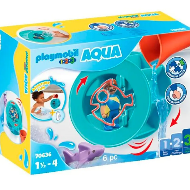 1.2.3 Rueda de Agua con Bebé Tiburón*PLAYMOBIL