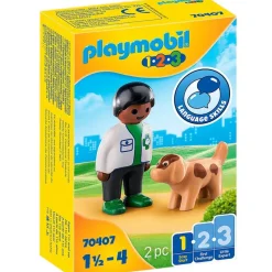 PLAYMOBIL Playmobil-1.2.3 Veterinario con Perro