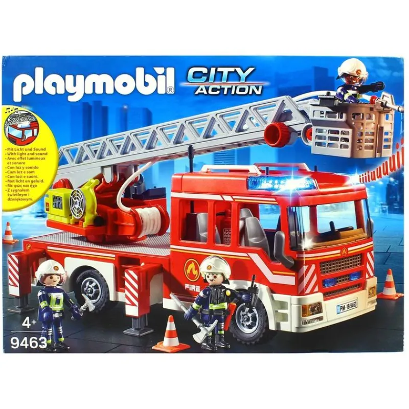 PLAYMOBIL Playmobil-Action Camión Grúa de Bomberos Escalera