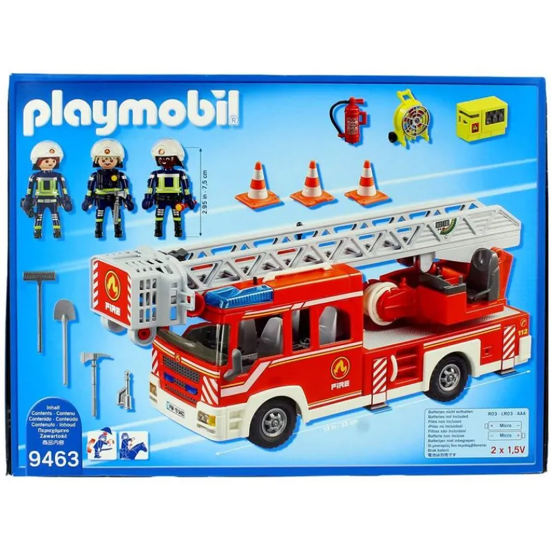 PLAYMOBIL Playmobil-Action Camión Grúa de Bomberos Escalera