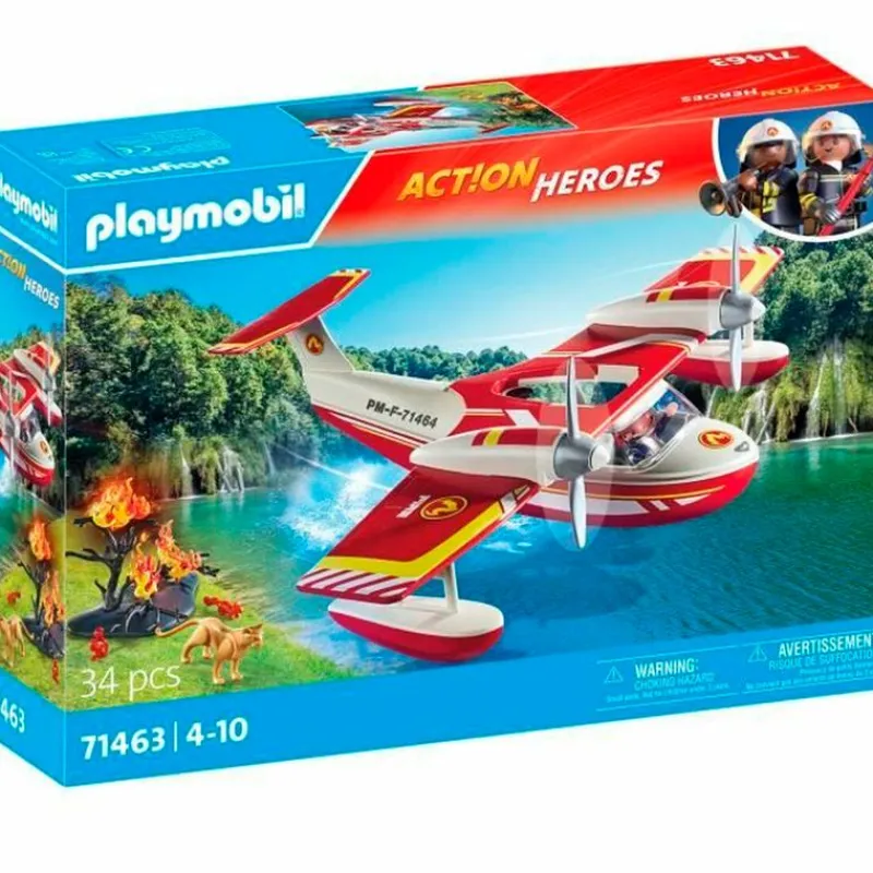 PLAYMOBIL Playmobil-Action Heroes Hidroavión de Bomberos