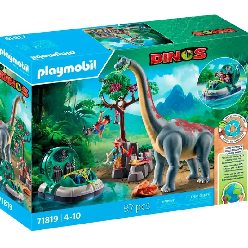 PLAYMOBIL Playmobil-Braquiosaurio con Aerodeslizador