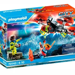 PLAYMOBIL Playmobil-City Action Rescate Marítimo con Dron