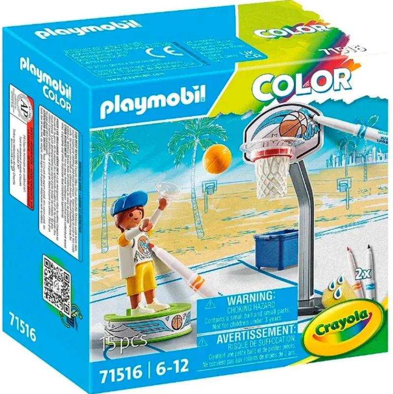 PLAYMOBIL Playmobil-Color Skater con Baloncesto