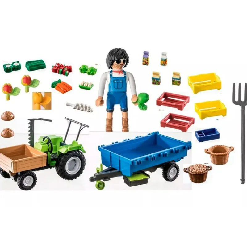 PLAYMOBIL Playmobil-Country Tractor con Remolque