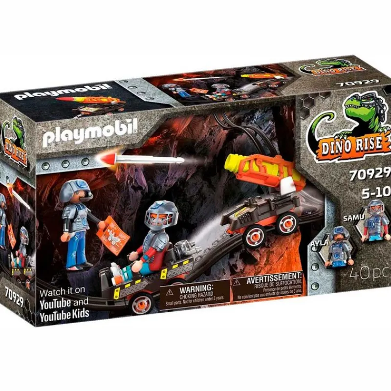 PLAYMOBIL Playmobil-Dino Rise Dino Mine Carro Cohetes