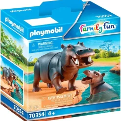 PLAYMOBIL Playmobil-Family Fun Hipopótamo con Bebé