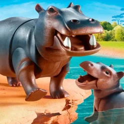 PLAYMOBIL Playmobil-Family Fun Hipopótamo con Bebé