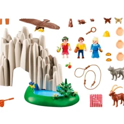 PLAYMOBIL Playmobil-Heidi Lago con Heidi, Pedro y Clara