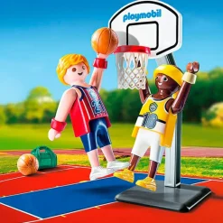 PLAYMOBIL Playmobil-Huevo Azul Jugadores de Baloncesto