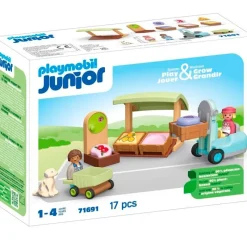 PLAYMOBIL Playmobil-Junior Puesto Ecológico y Carretilla