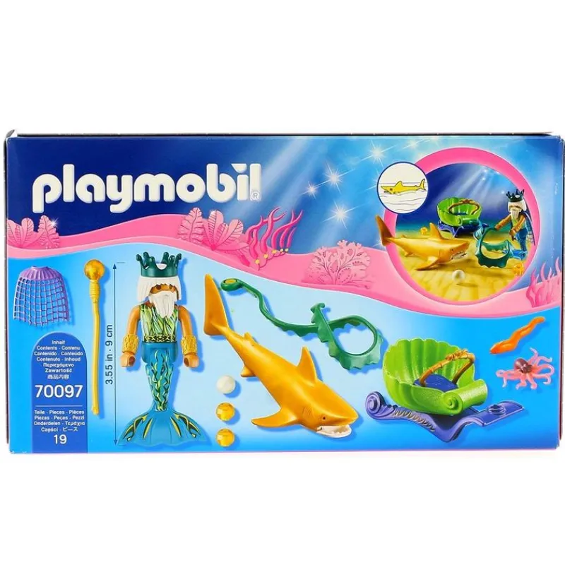 PLAYMOBIL Playmobil-Magic Rey del Mar con Carruaje Tiburón